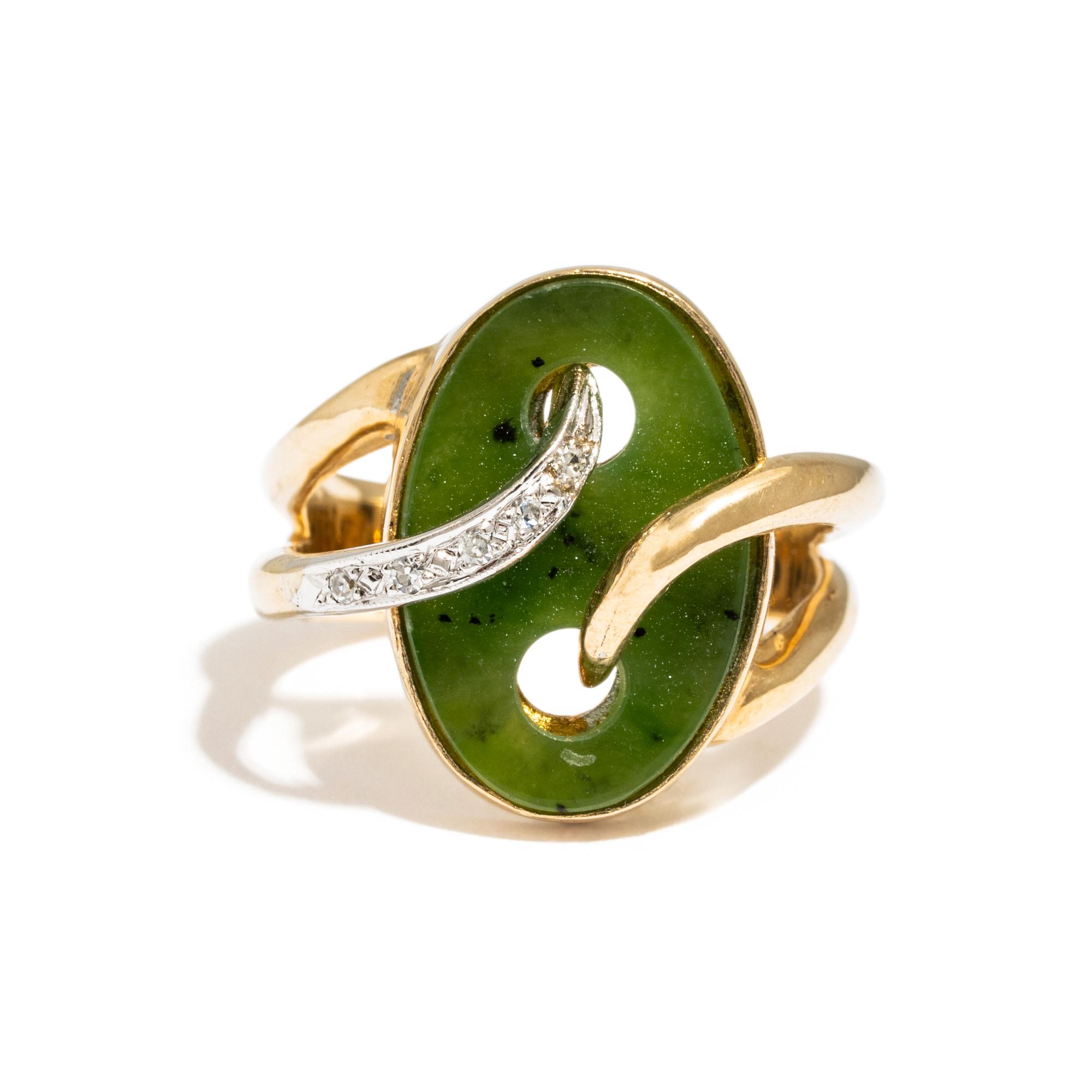 JADE AND DIAMOND RING