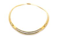 A Gold and Diamond Collar Necklace, 52.20 dwts.