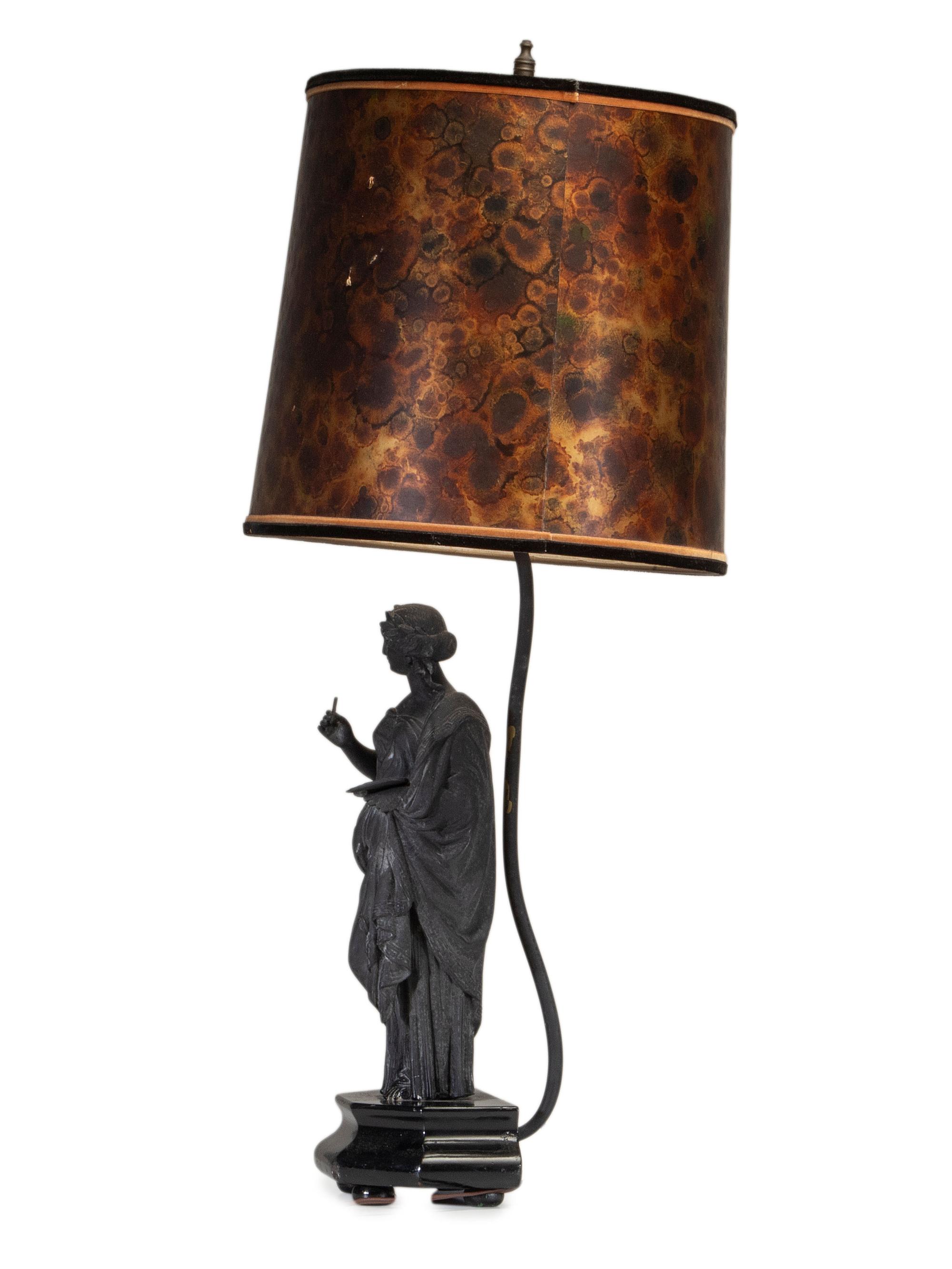 A Cast Metal Figure of the Allegory of Painting