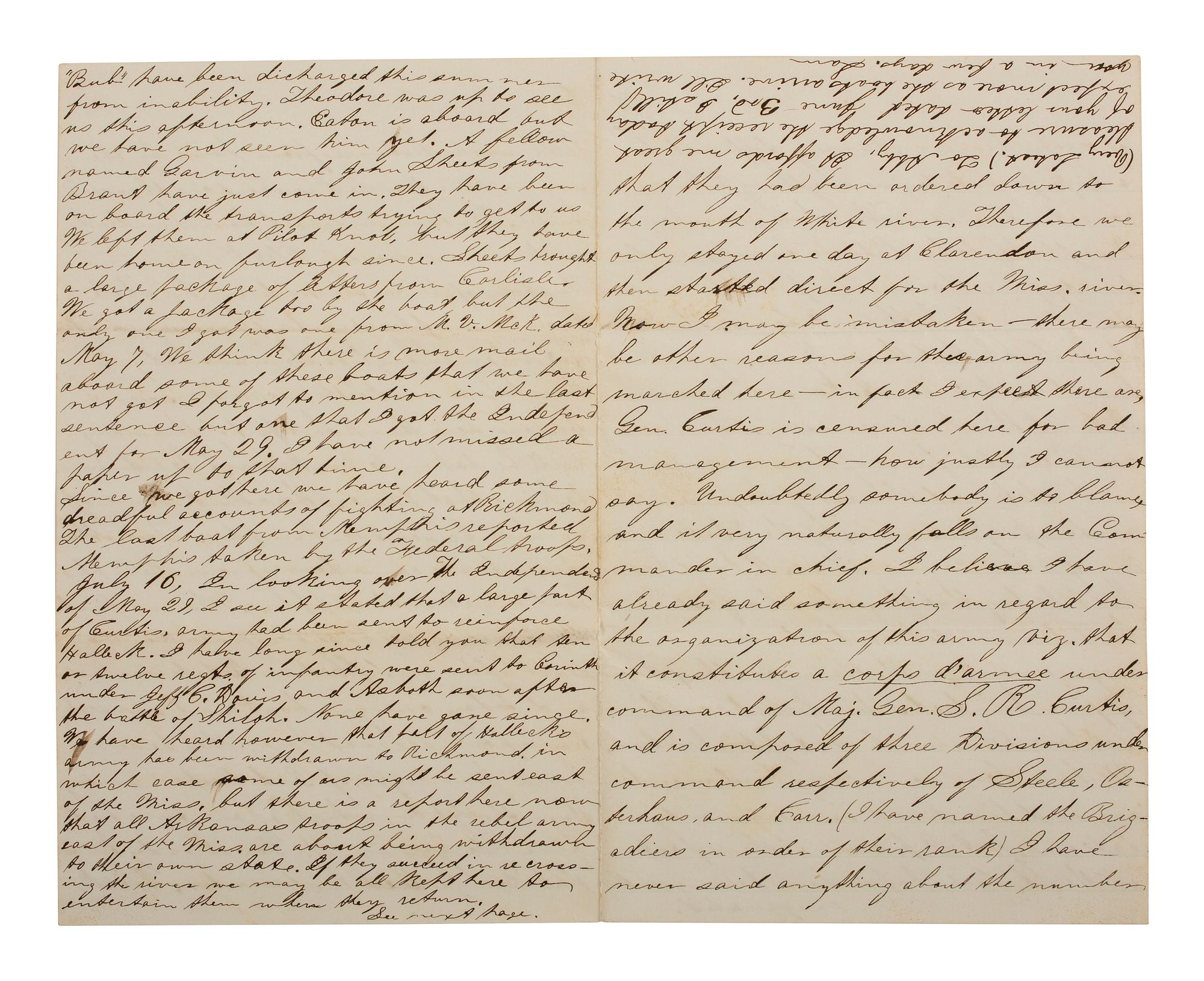 [CIVIL WAR]. Corporal Samuel McKinney Stafford (1837-1922), 16th Ohio Battery, archive including war-date diary and letters.