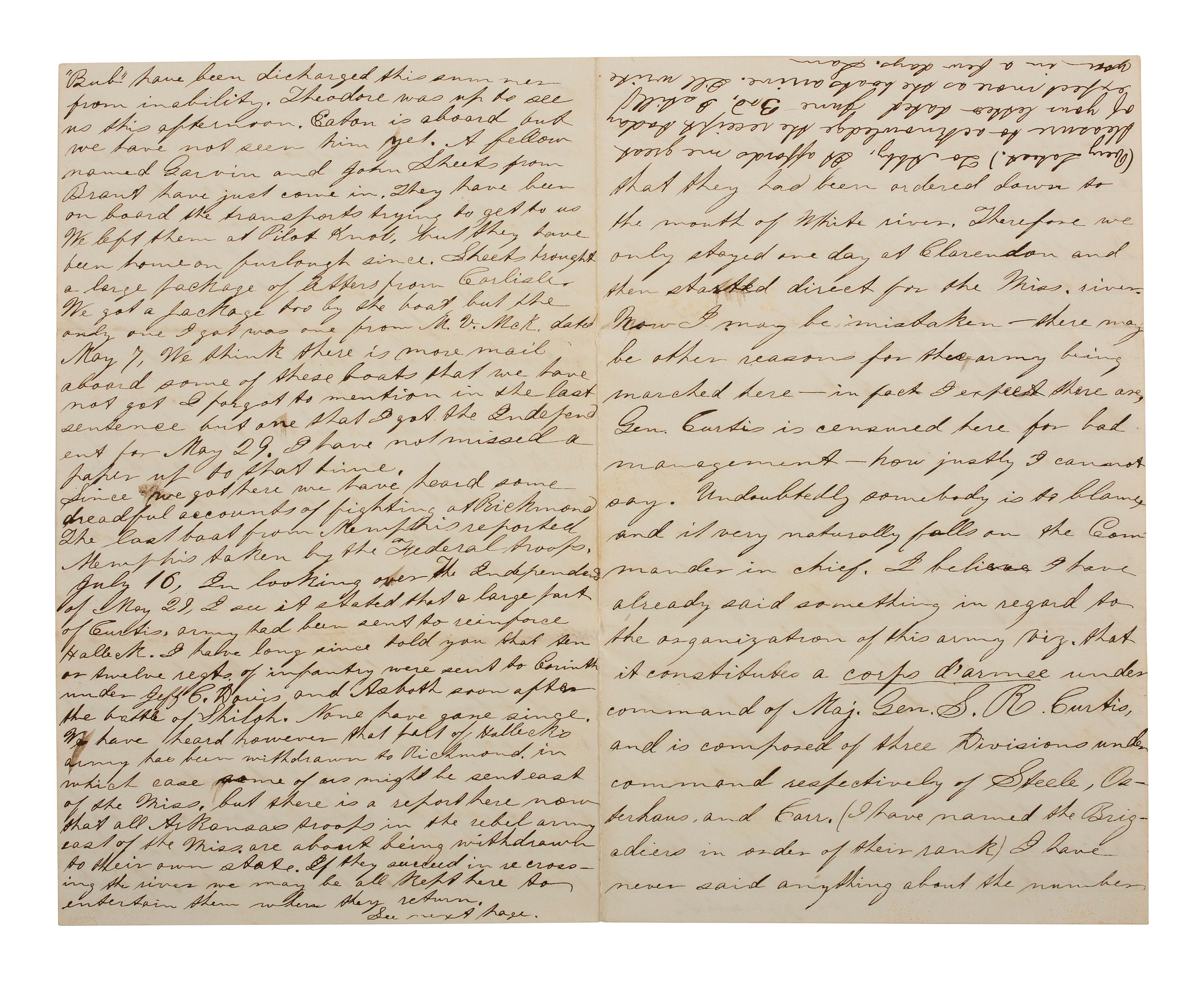 [CIVIL WAR]. Corporal Samuel McKinney Stafford (1837-1922), 16th Ohio Battery, archive including war-date diary and letters.