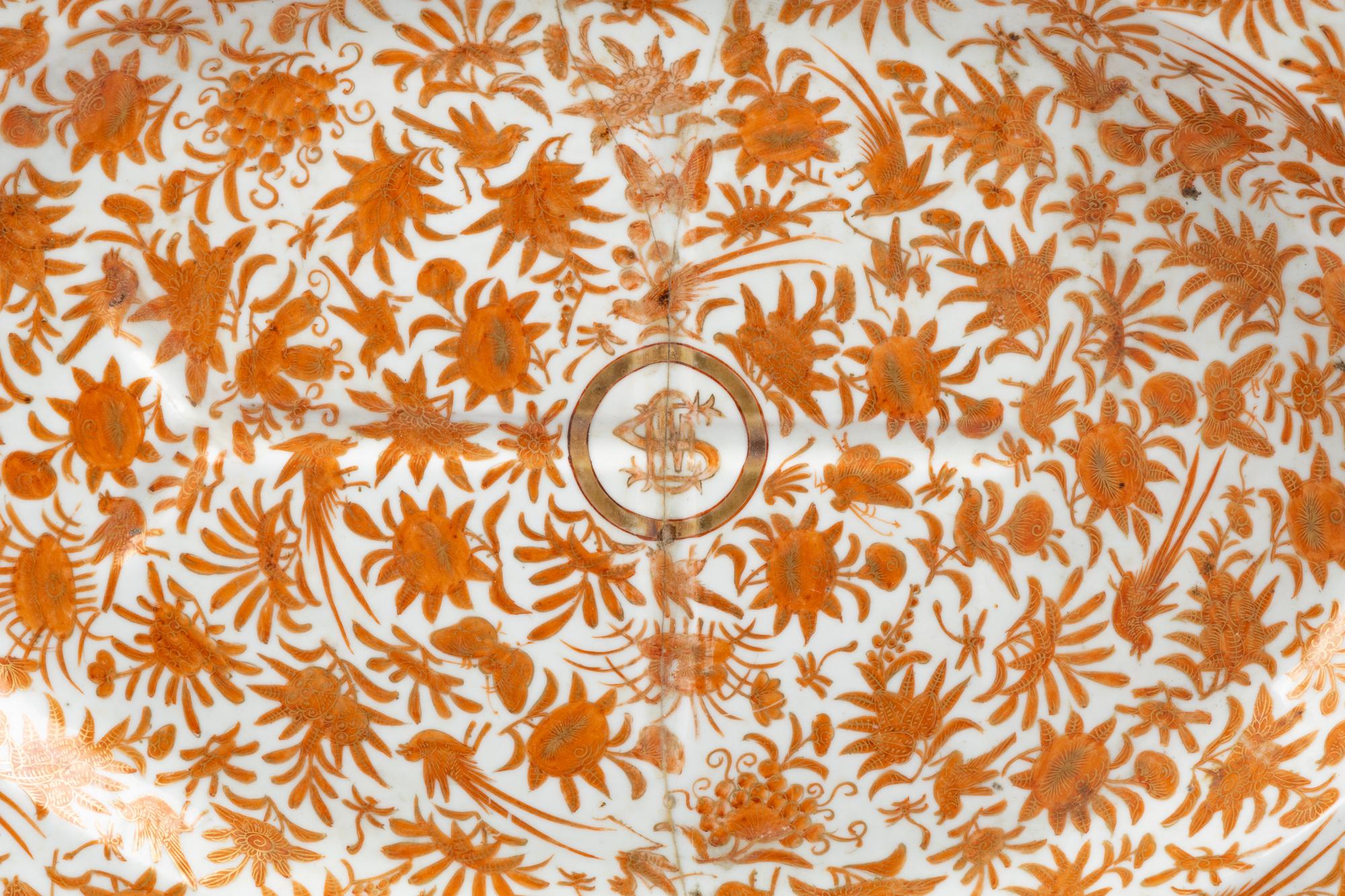 Two Chinese Export Porcelain Platters