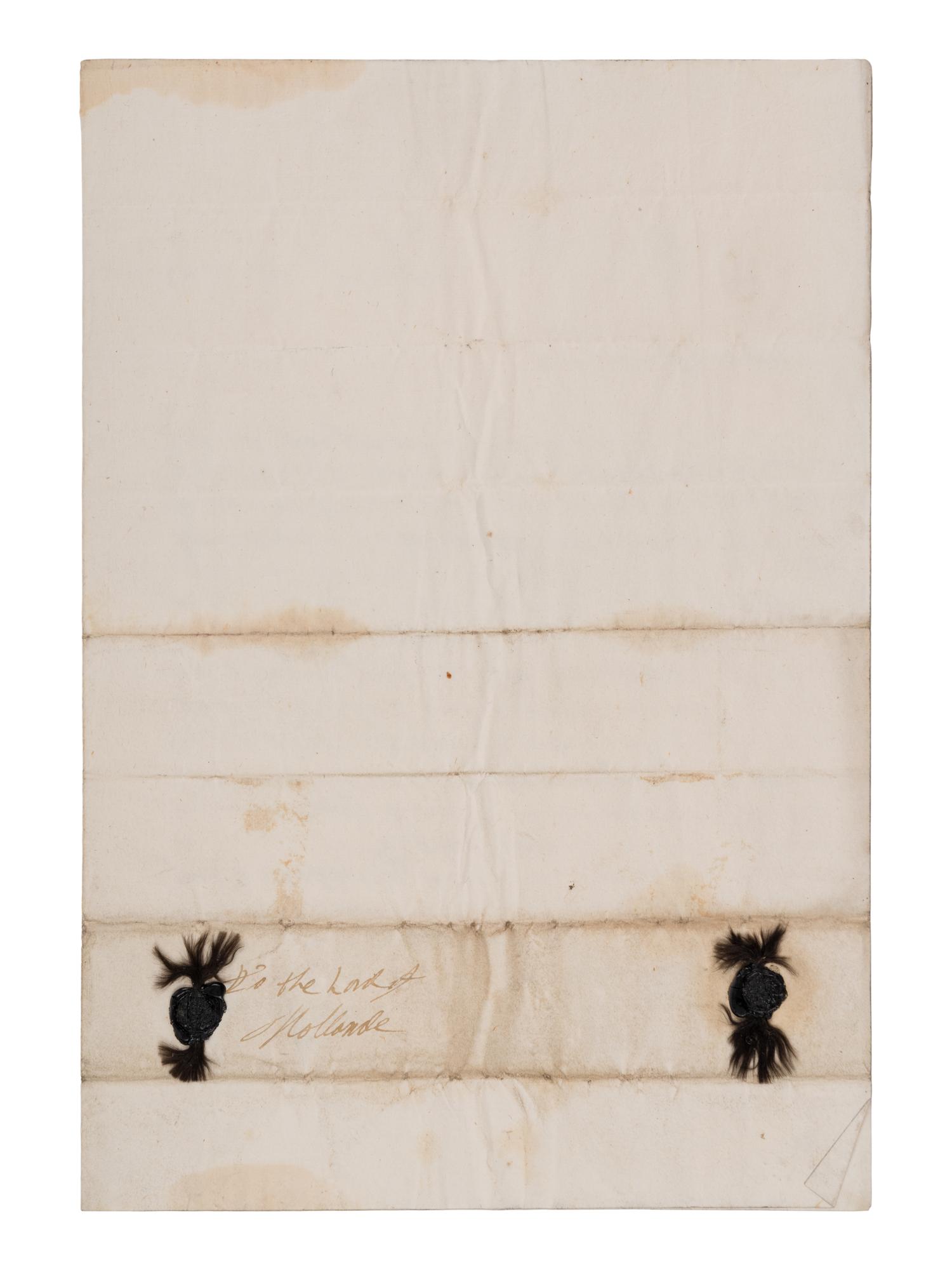 [ENGLISH & CONTINENTAL MANUSCRIPTS]. STUART, Elizabeth (1596-1662). Autograph letter signed (“Elizabeth”), to Henry Rich. The Hague, October [1637].