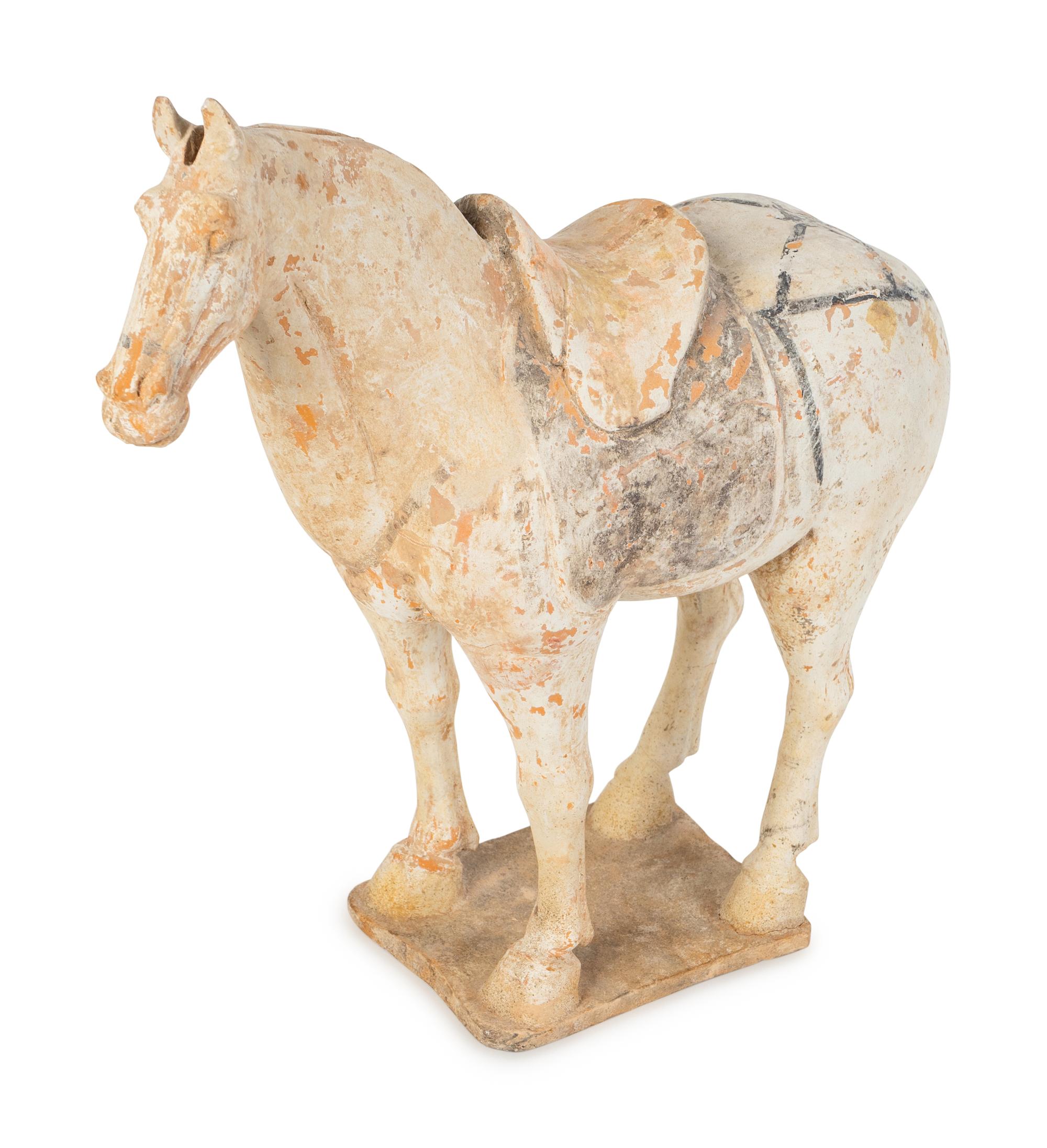 A Tang Style Painted Terracotta Horse — 20TH CENTURY