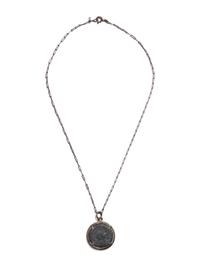 A Roman Bronze Coin set in a Modern Mount and Chain