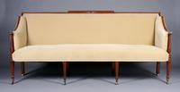A Sheraton Mahogany Sofa, Length 84 1/2 inches.