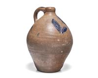 An Incised and Cobalt-Decorated Stoneware Jug, New York, First Half 19th Century