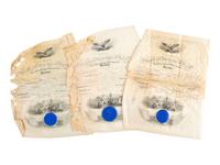 [NAVY]. TILLEY, Benjamin Franklin (1848-1907). Three presidential appointments signed by Ulysses S. GRANT, Grover CLEVELAND, and Theodore ROOSEVELT, with oversize albumen photographs and presentation cane.