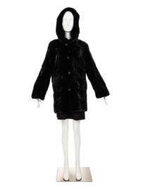 J. Mendel Black Mink Lined Rain Coat