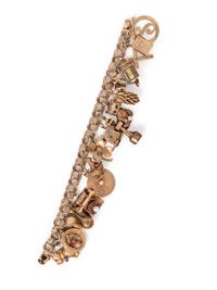 YELLOW GOLD CHARM BRACELET