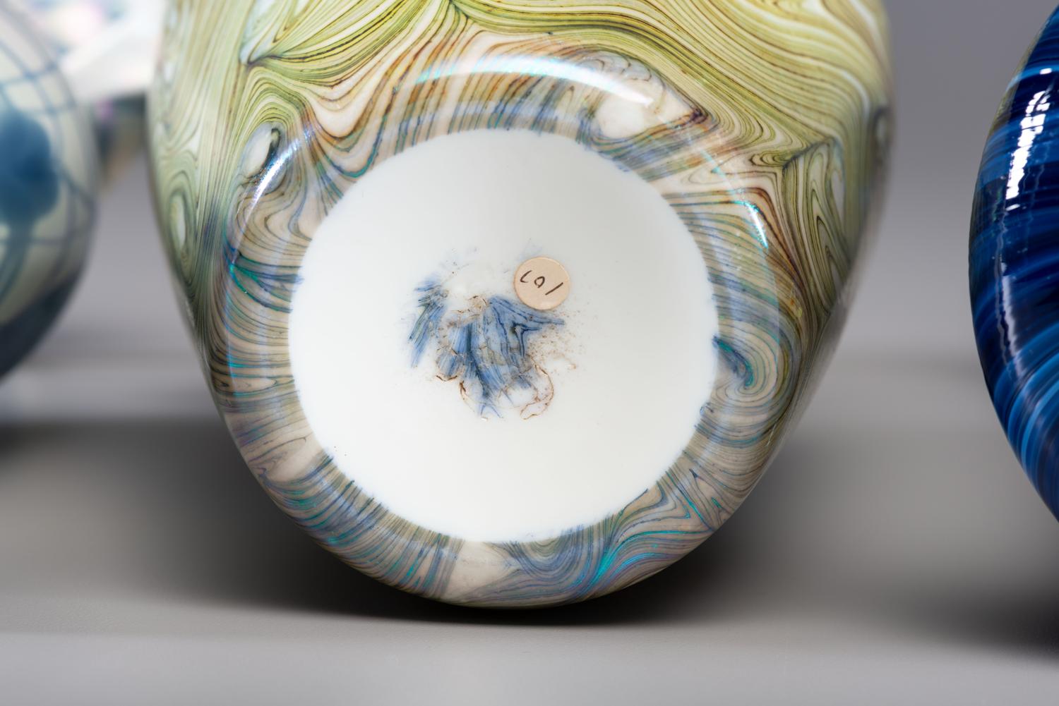 Eight American Art Glass Vases