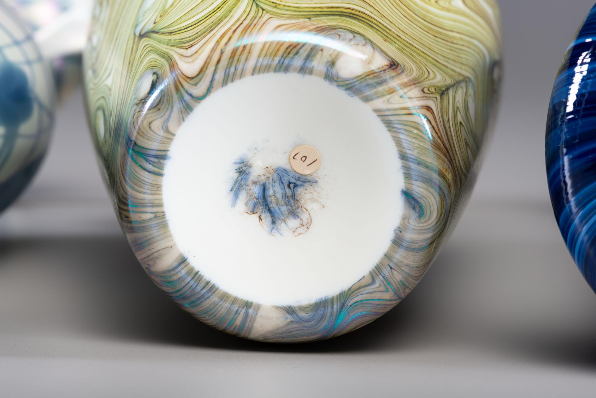 Eight American Art Glass Vases