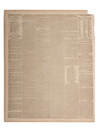 [TEXAS INDEPENDENCE]. The Frankfort Commonwealth . Vol. 4, No. 174. Frankfort, KY: Brown & Hodges, 8 June 1836. Report on the Battle of San Jacinto.