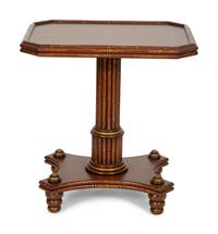A Regency Style Mahogany and Parcel Gilt Side Table