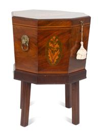 A George III Mahogany Marquetry Cellarette — 19TH CENTURY