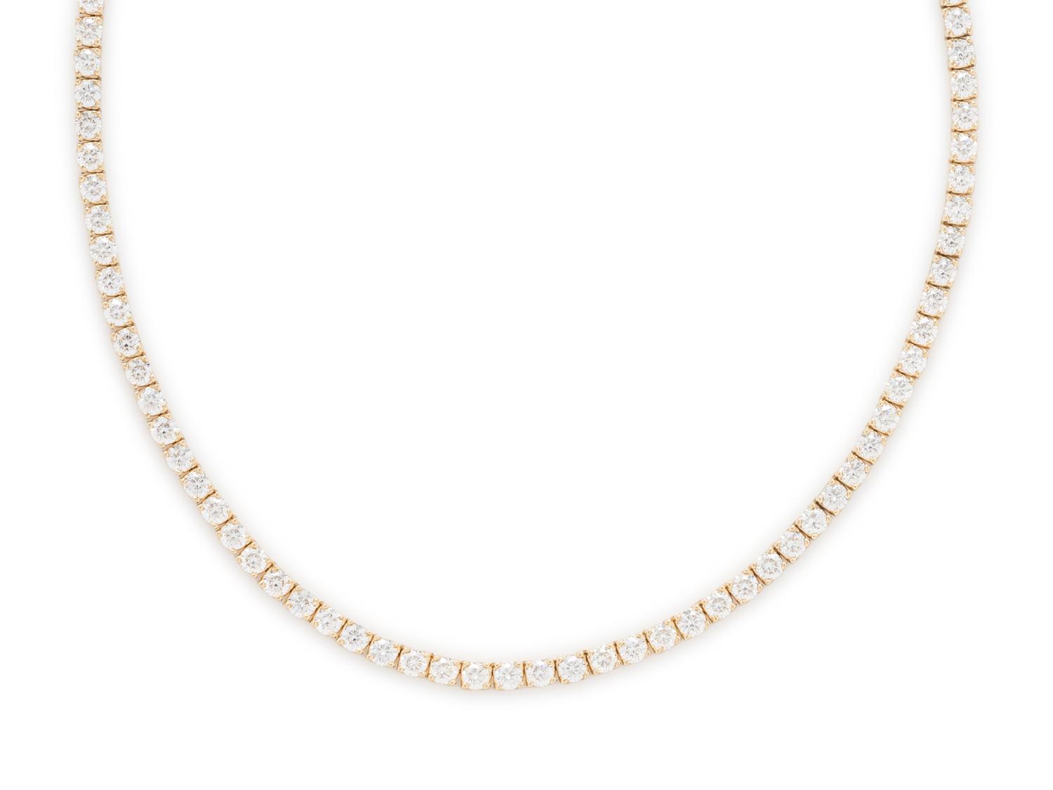 DIAMOND AND YELLOW GOLD NECKLACE