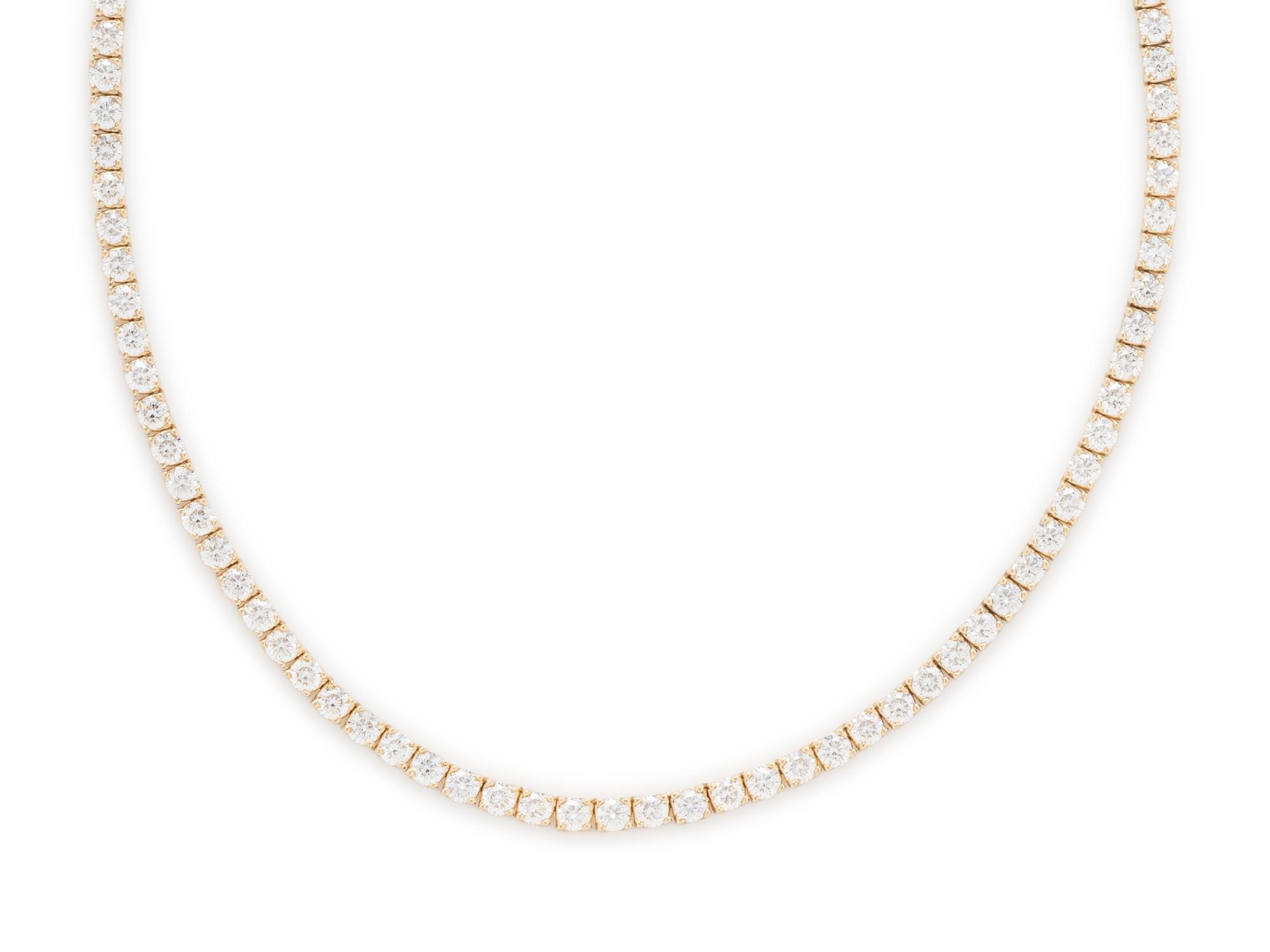 DIAMOND AND YELLOW GOLD NECKLACE