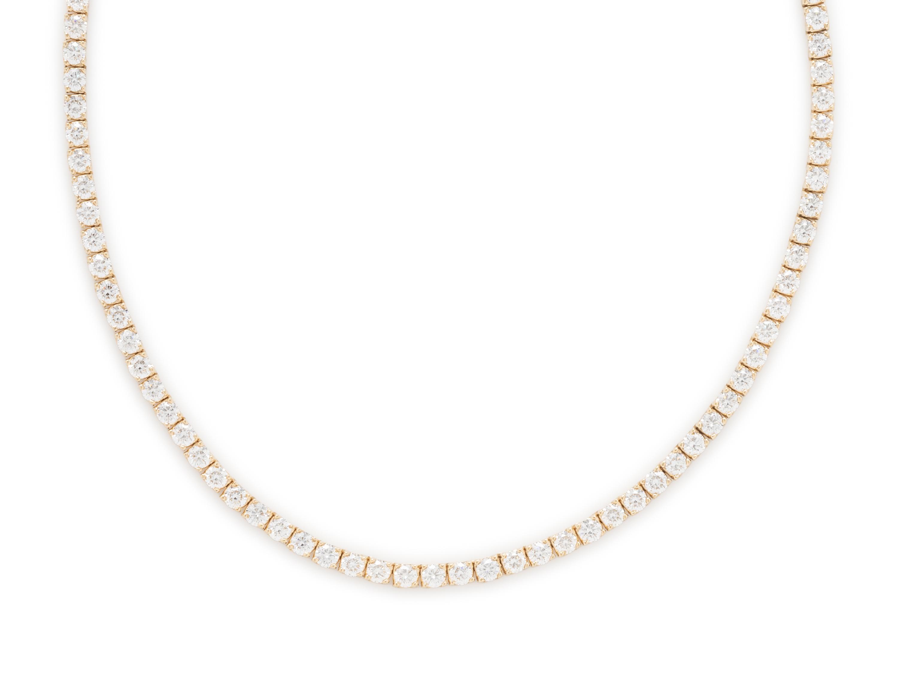 DIAMOND AND YELLOW GOLD NECKLACE