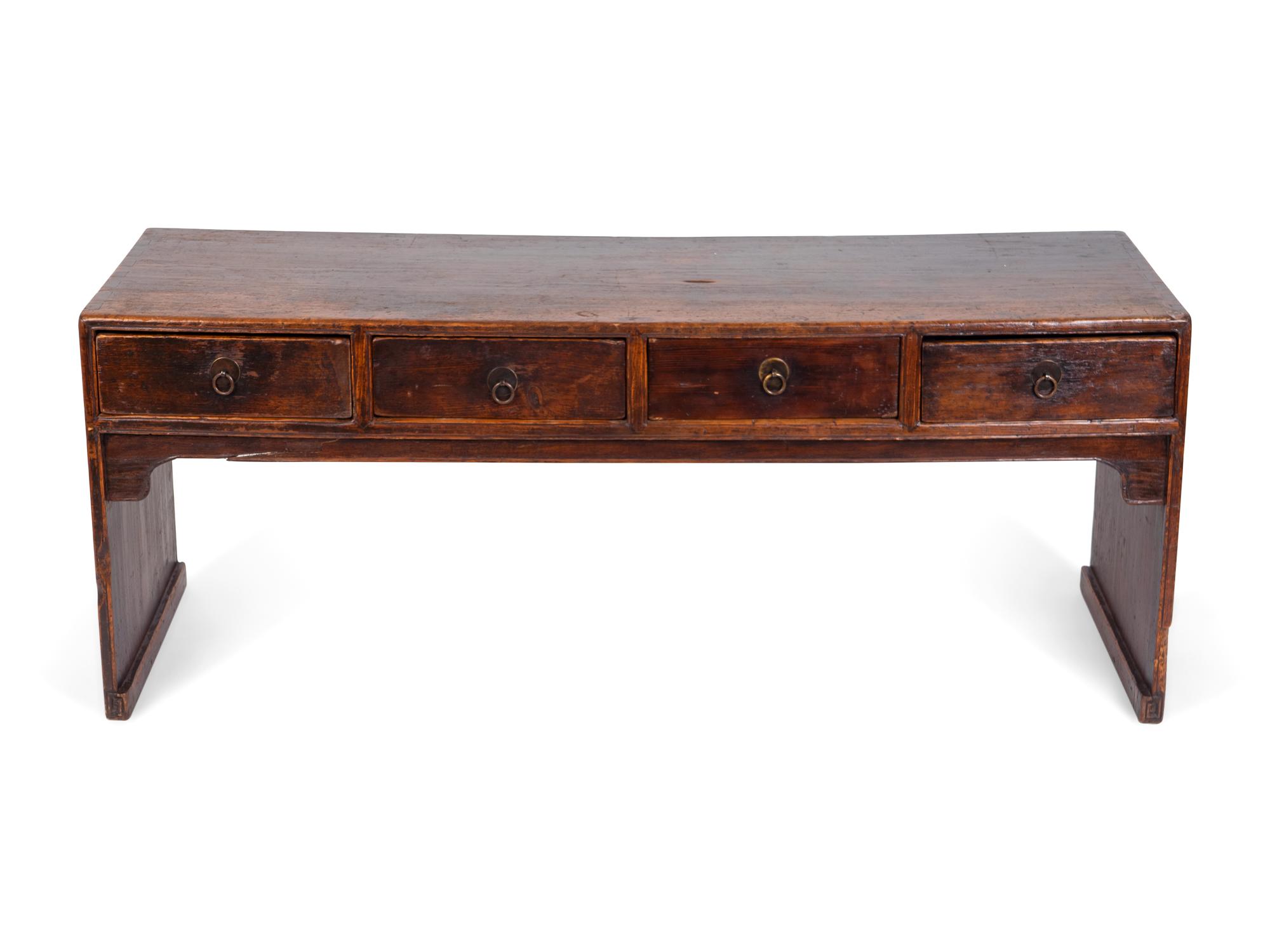 A Chinese Elmwood Bench
