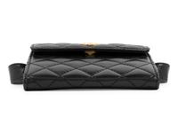 Balmain Black Leather Belt Bag, 1980-90s