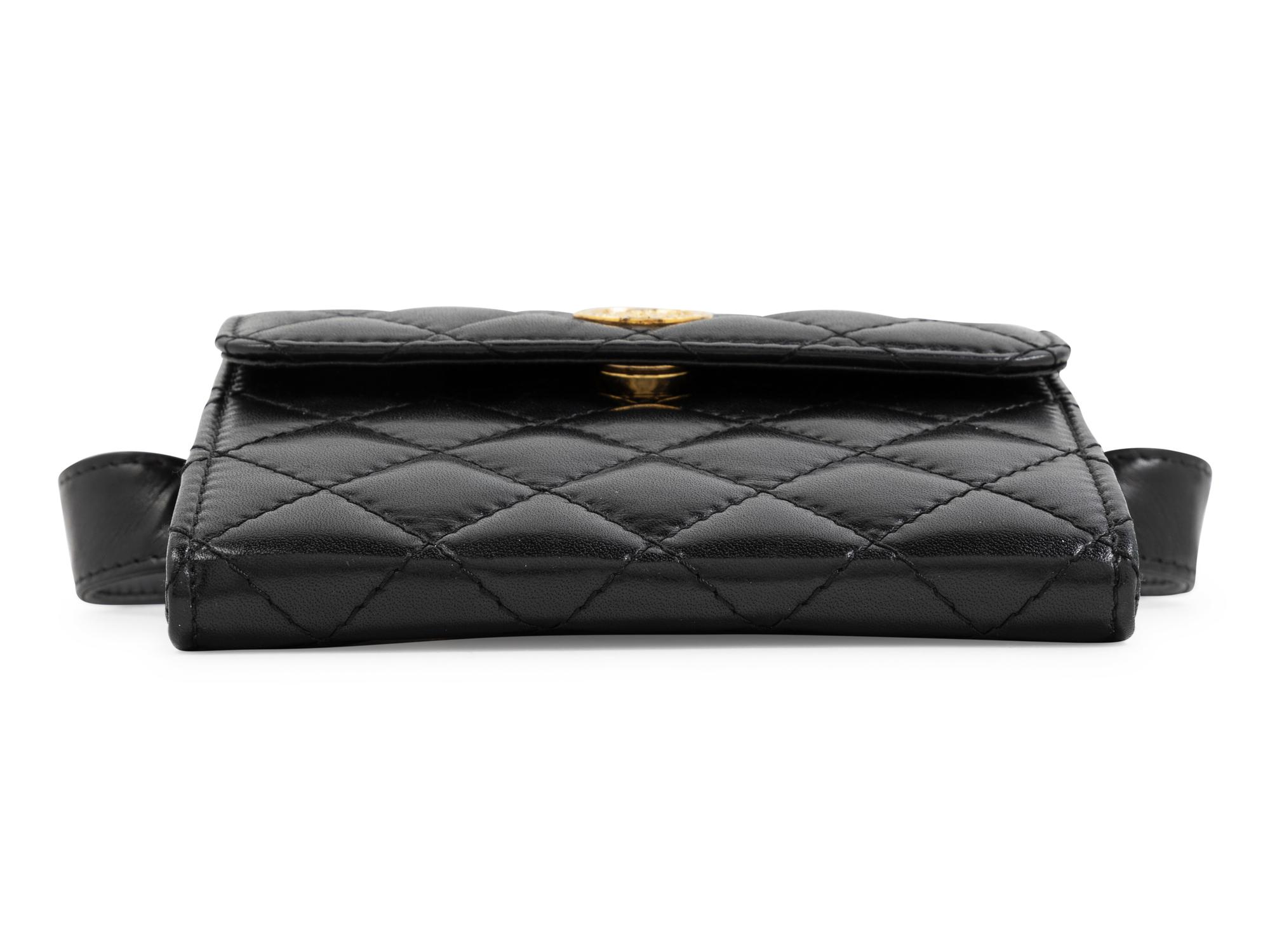 Balmain Black Leather Belt Bag, 1980-90s