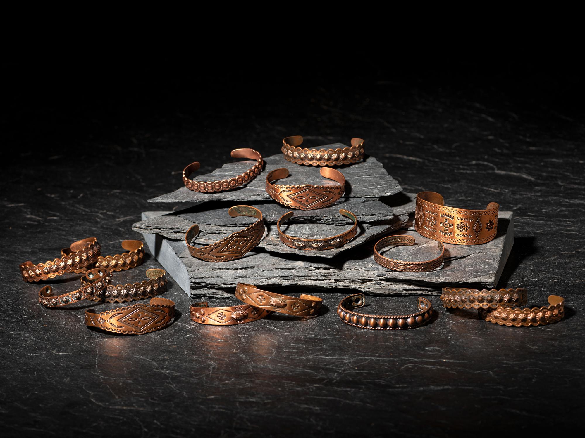 Fred Harvey Era Copper Trade Cuff Bracelets
