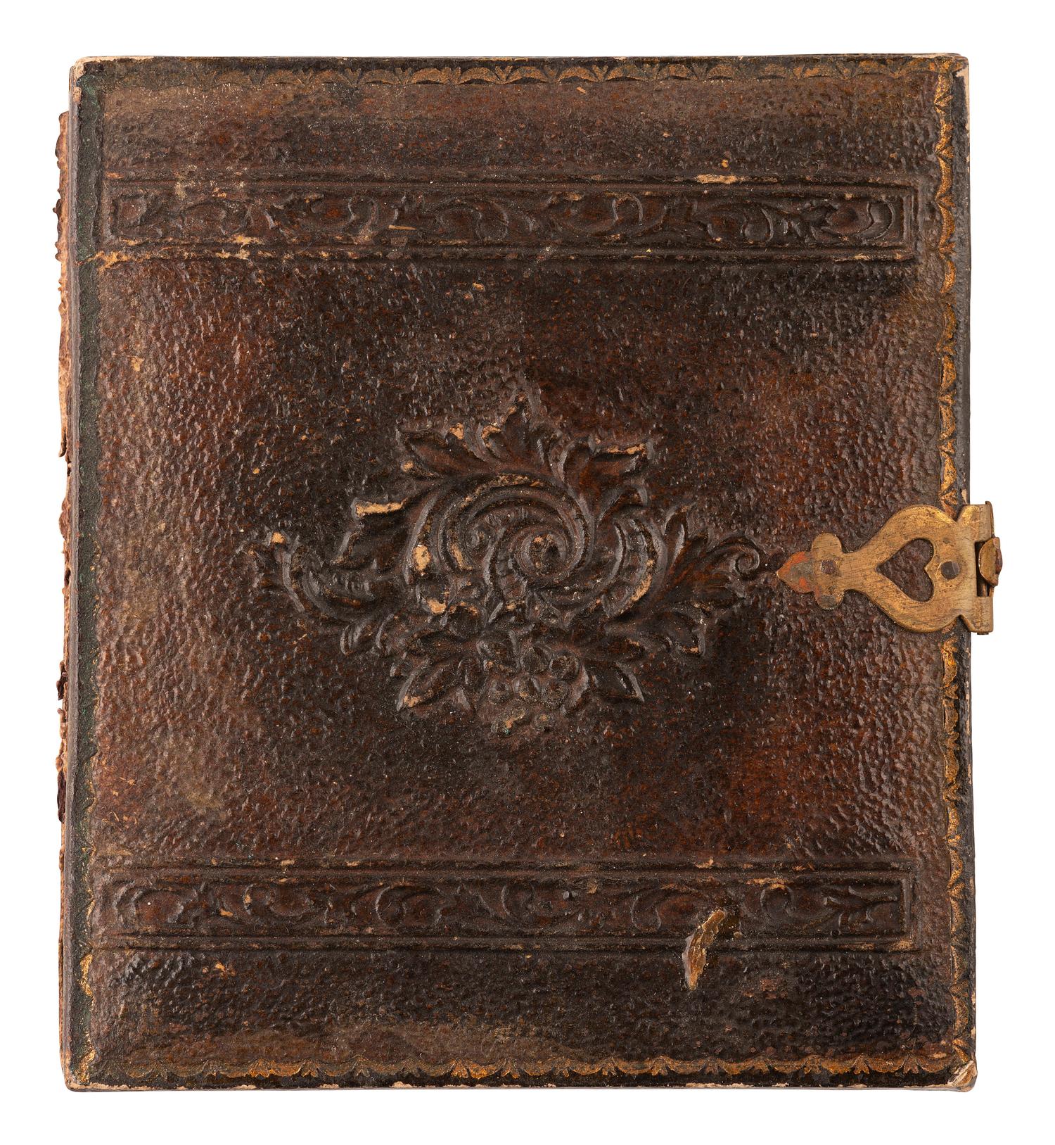 [LINCOLNIANA]. Sixth plate ambrotype of subject identified as Lizzie Gilmer, the daughter of Daniel H. Gilmer, who purportedly demanded a toll from Lincoln.