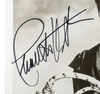 [ENTERTAINMENT] -- [SPORTS]. Autographs from actors, illustrators, and journalists, comprising: