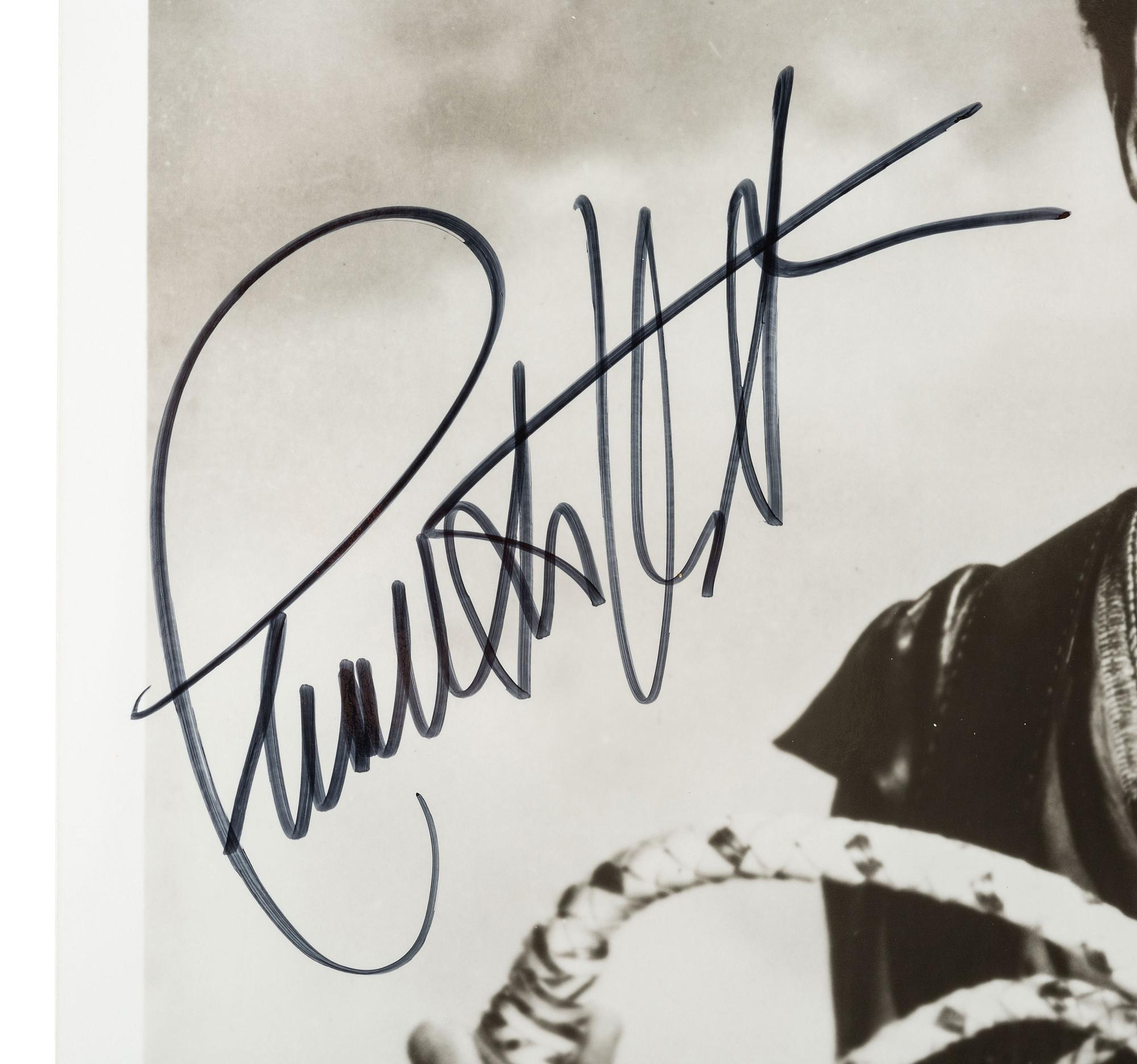 [ENTERTAINMENT] -- [SPORTS]. Autographs from actors, illustrators, and journalists, comprising: