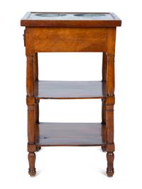 A French Provincial Fruitwood Marble-Top Rafraichissoir — LATE 18TH CENTURY