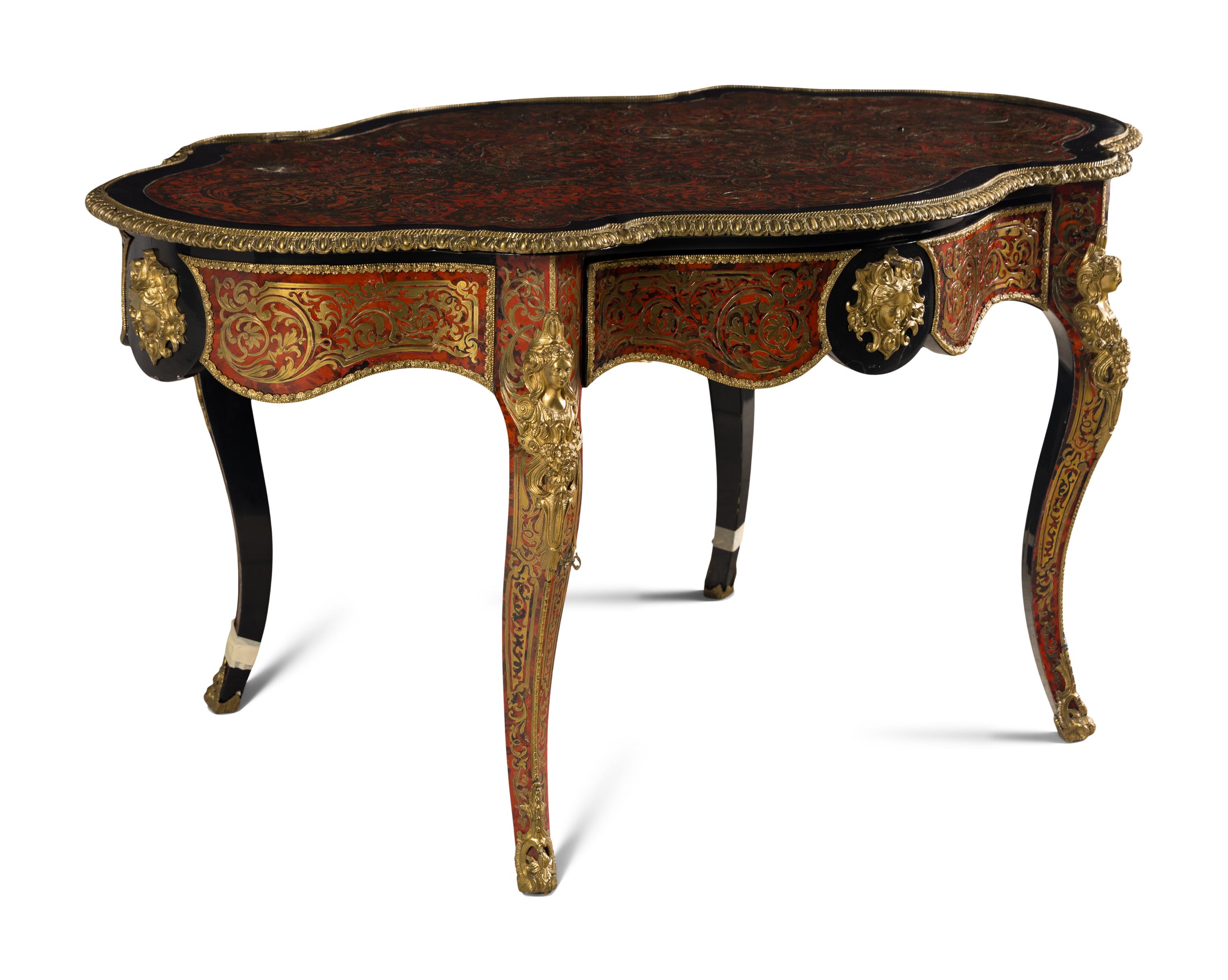 A Napoleon III Boulle Marquetry Center Table