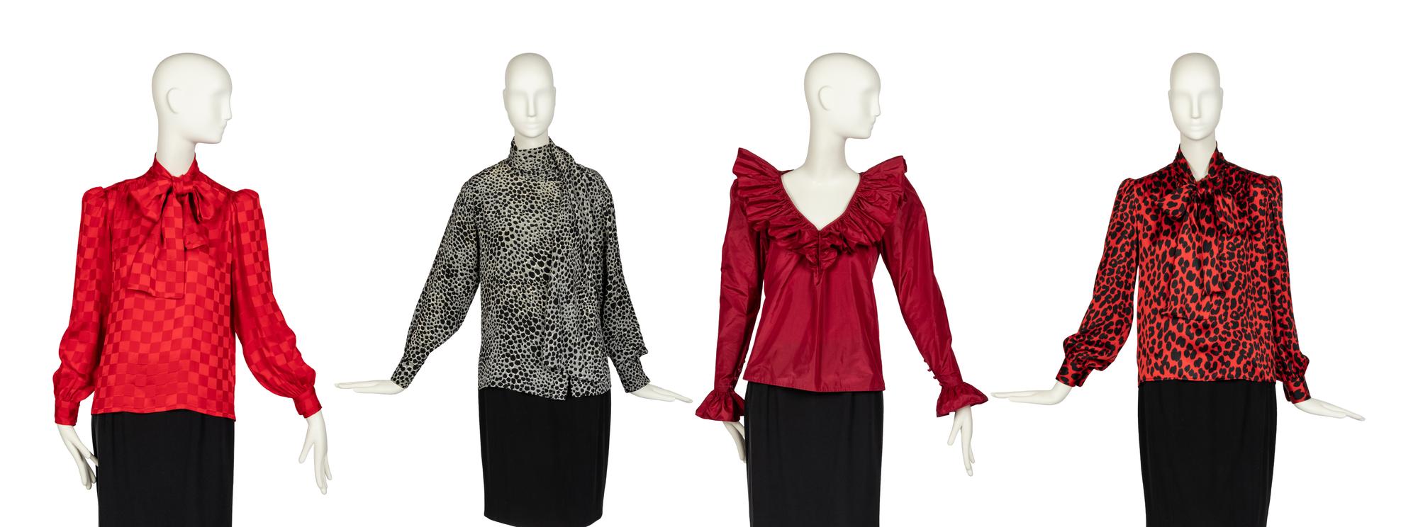 Four Yves Saint Laurent Rive Gauche Tops, 1980-90s