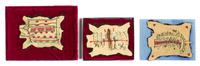 Three Painted Hides Length of largest 5 3/4 inches. — Kini