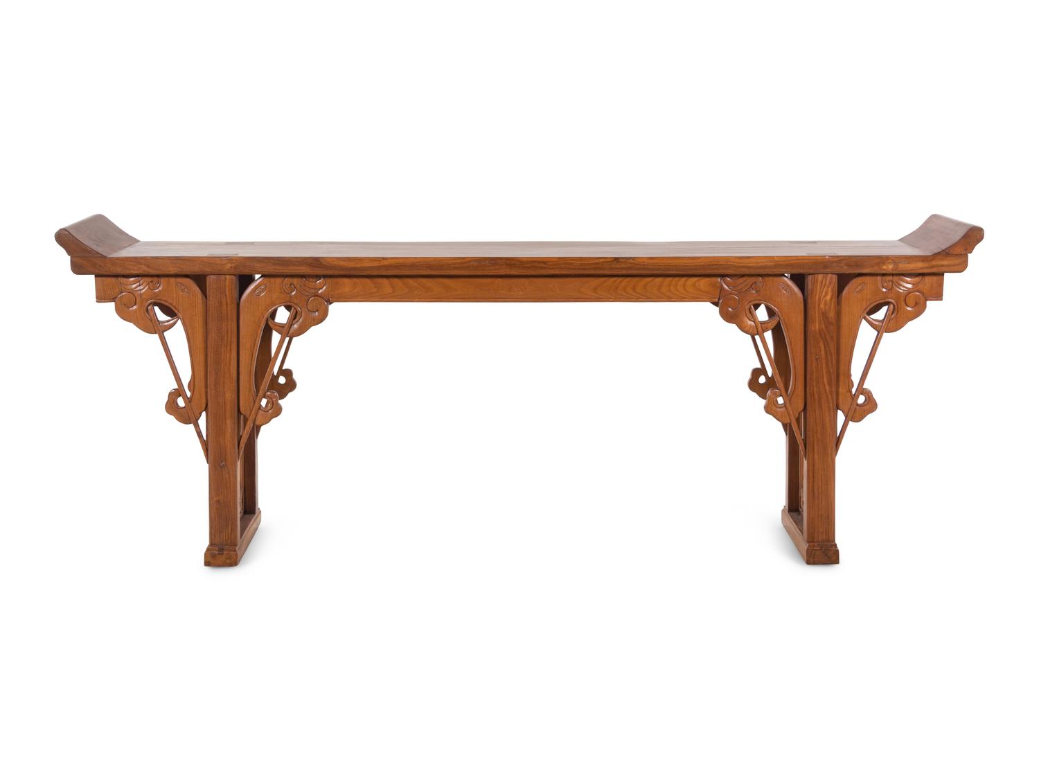 A Large Chinese Softwood 'Elephant' Altar Table, Qiaotou'an