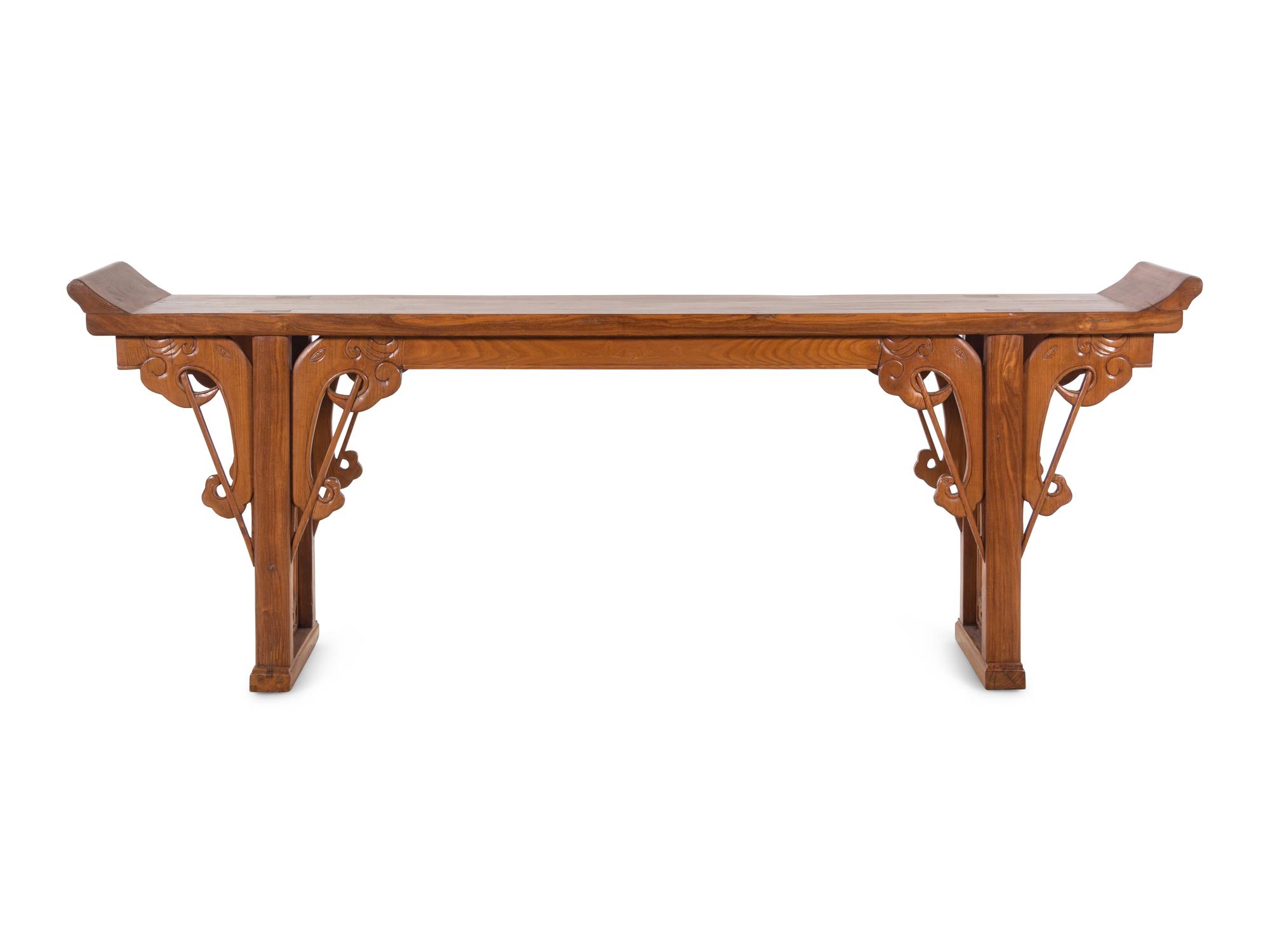 A Large Chinese Softwood 'Elephant' Altar Table, Qiaotou'an