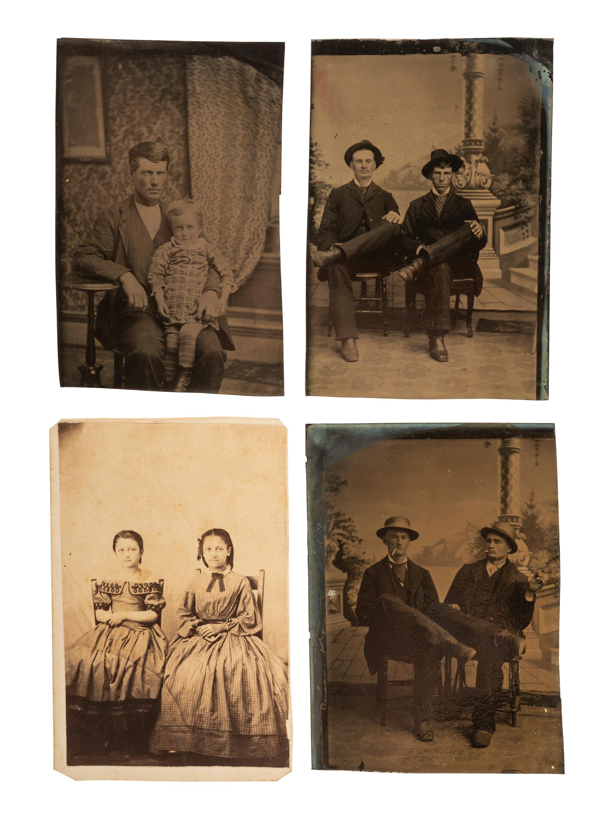 [CIVIL WAR]. A group of 2 CDV albums, one containing cartes de visite of Lt. Colonel Samuel McLean Pollock (1829-1895), 6th Iowa Cavalry, with family photos.
