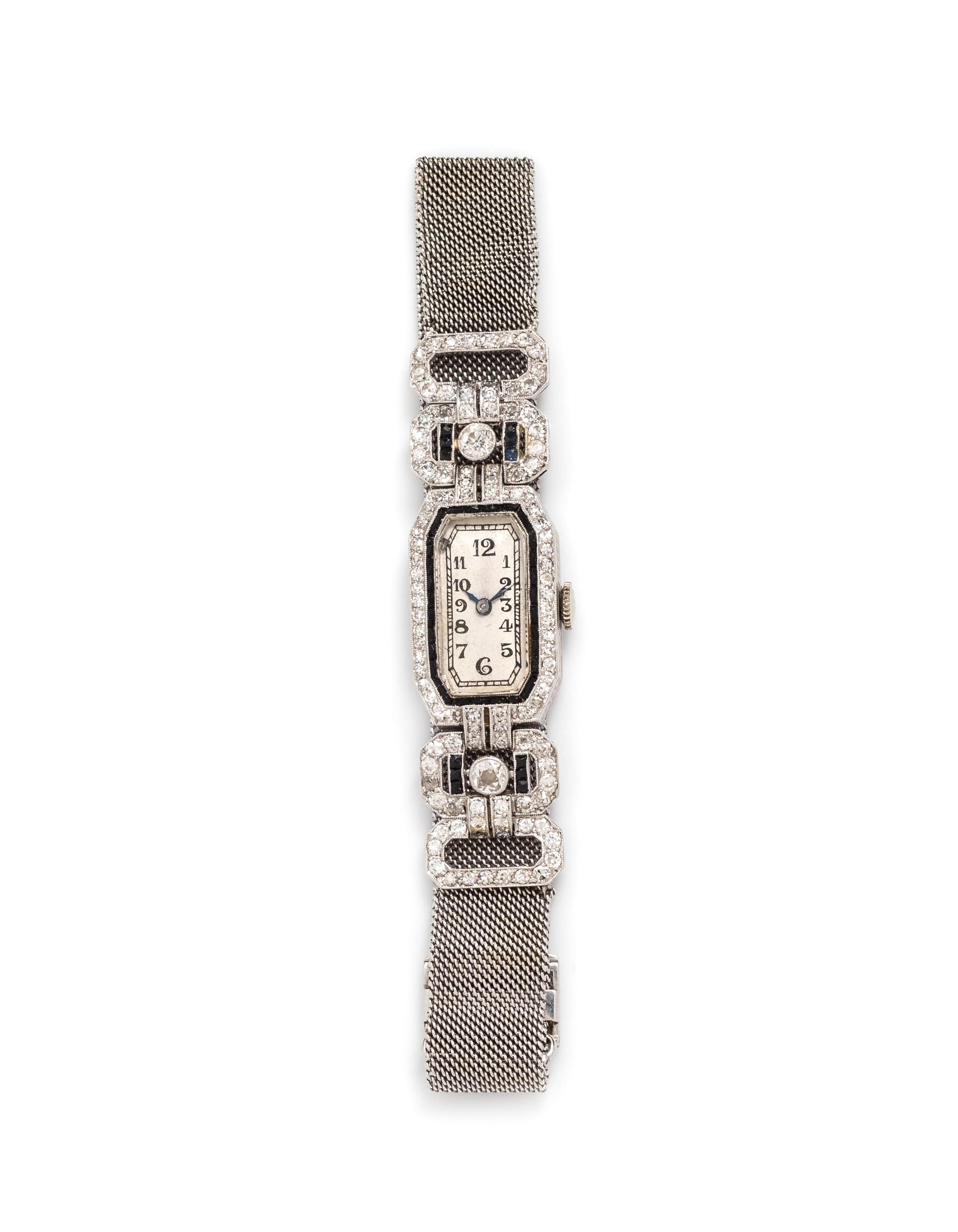ANTIQUE, DIAMOND WRISTWATCH