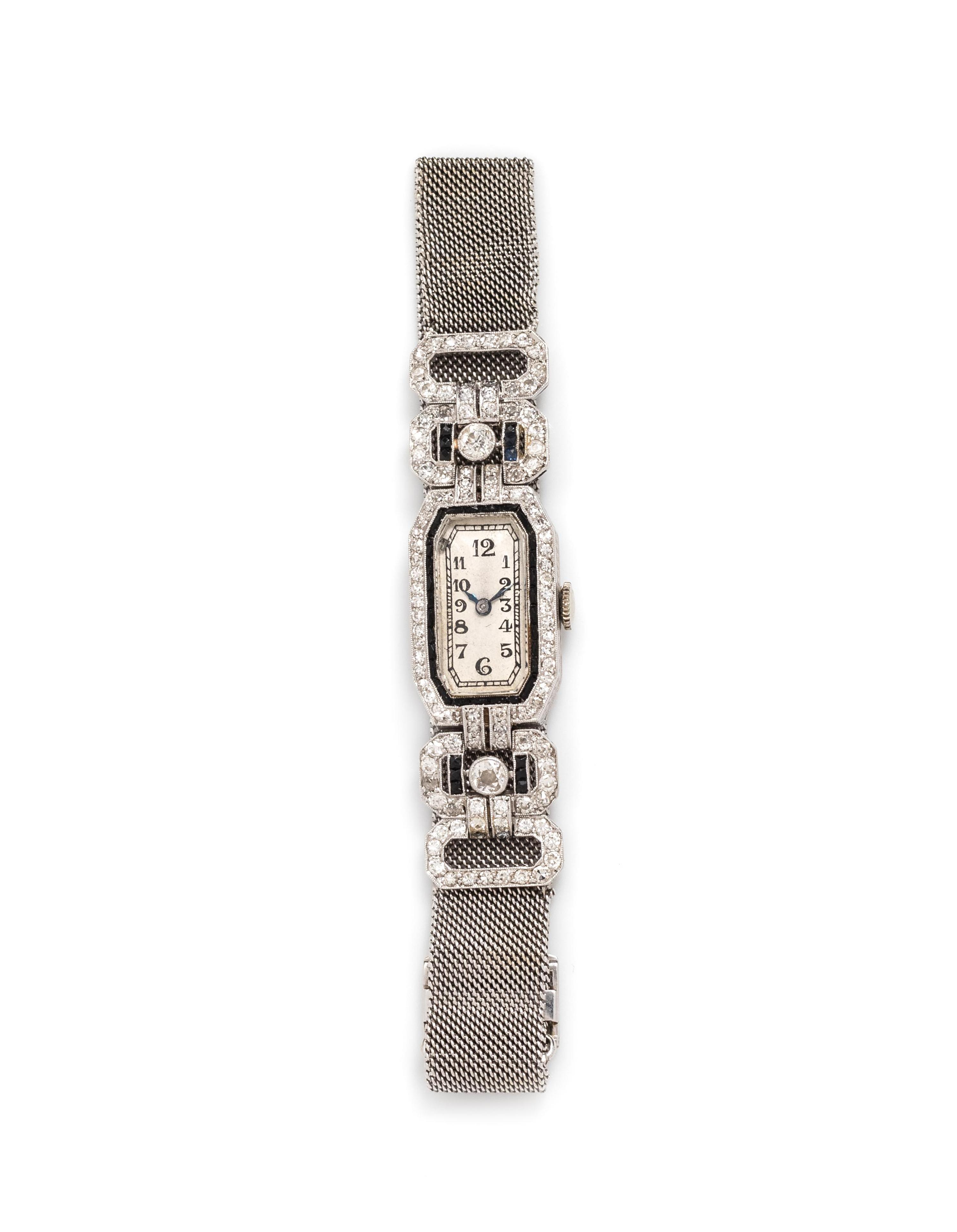 ANTIQUE, DIAMOND WRISTWATCH
