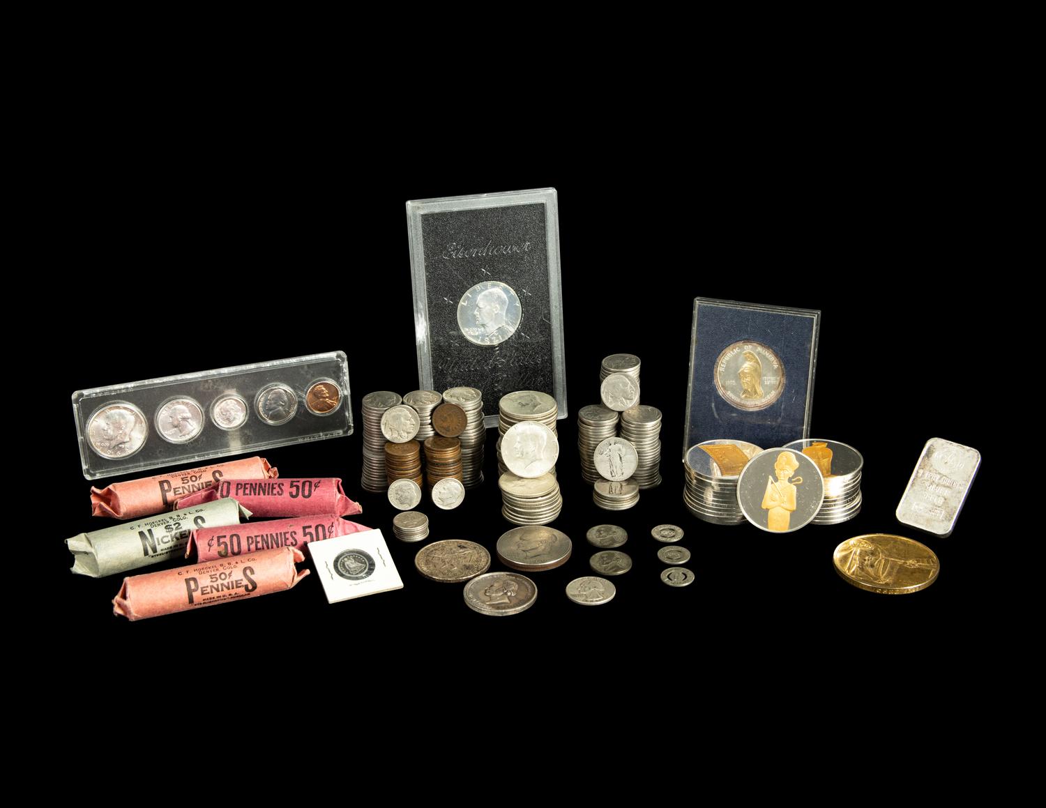 A Collection of United States and Private Issue Coins and Exonumia