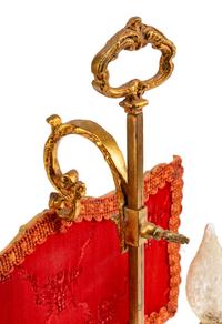 A Louis XV Style Gilt Metal Two-Light Lamp