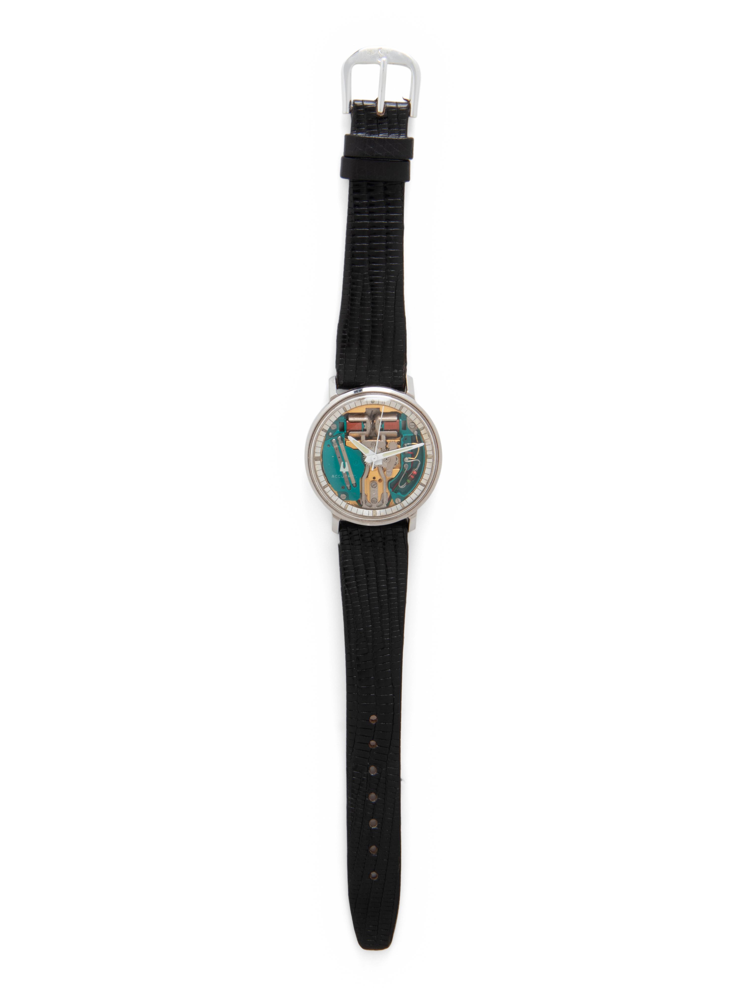 BULOVA, M9 STAINLESS STEEL ACCUTRON 'SPACE VIEW' WATCH