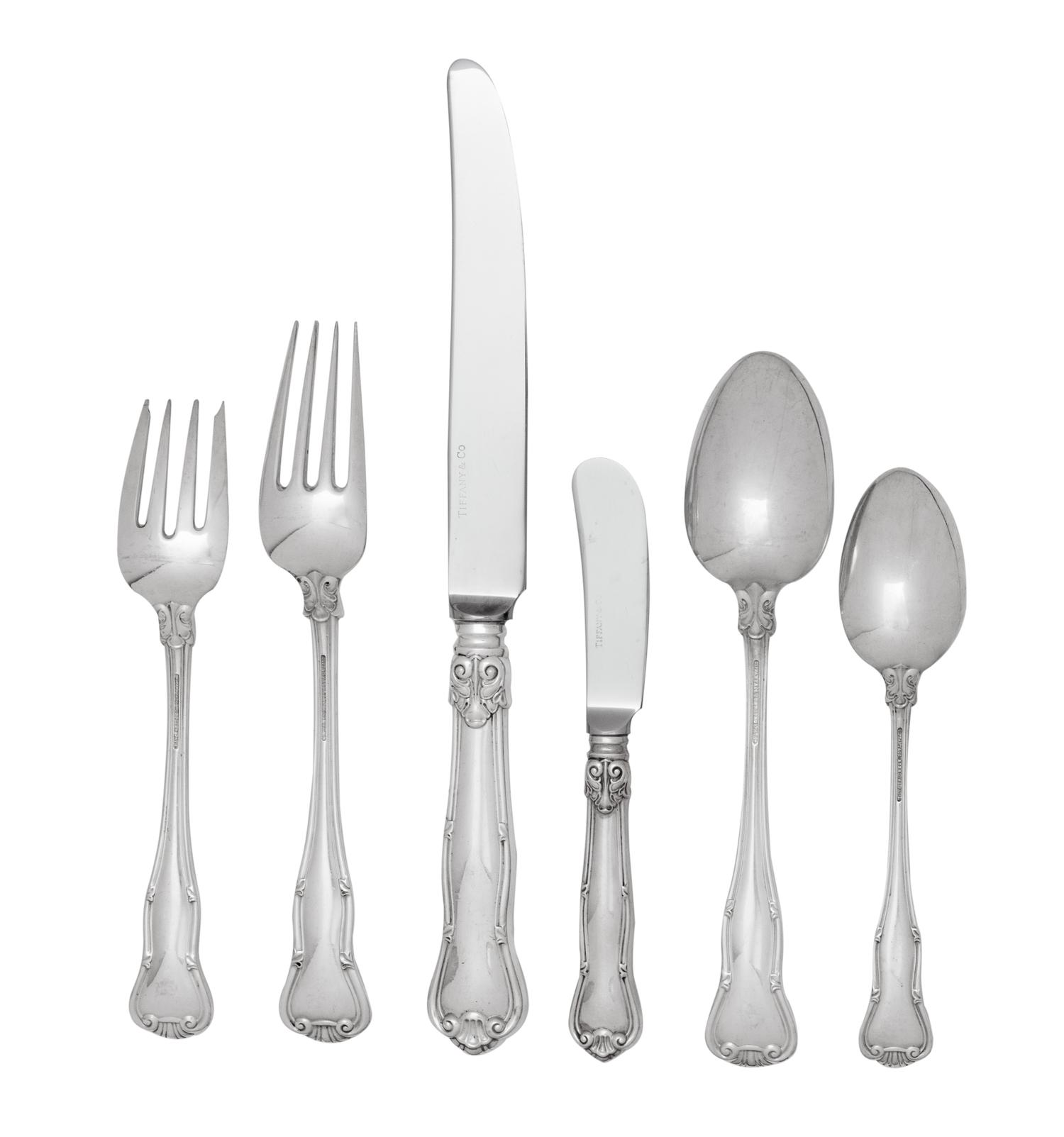 A Tiffany and Co. Provence Silver Flatware Service