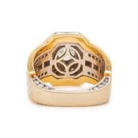 SIMON G., BICOLOR GOLD AND DIAMOND RING