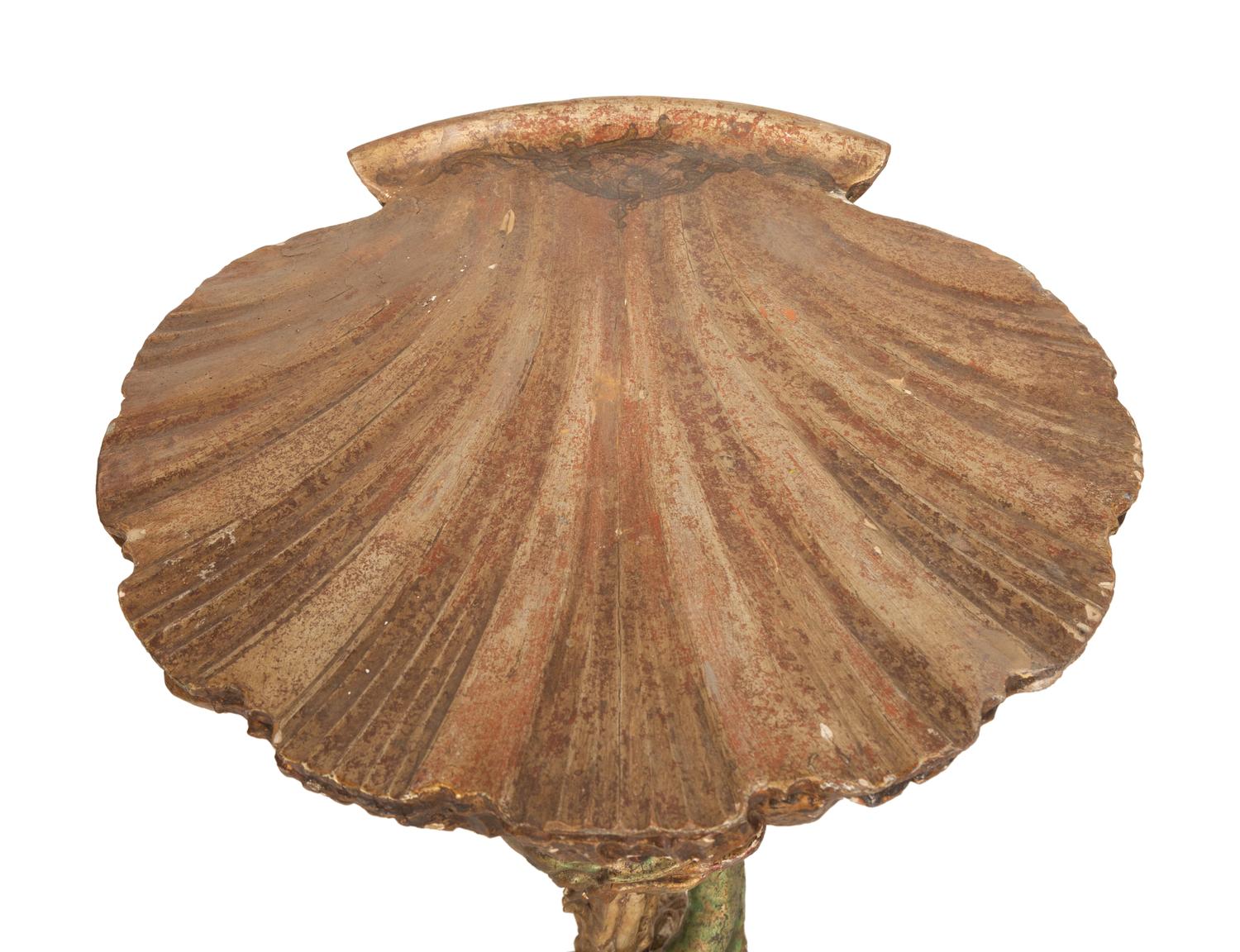 A Venetian Style Carved 'Grotto' Side Table