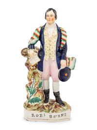 A Staffordshire Ceramic Figure Depicting Robert Burns