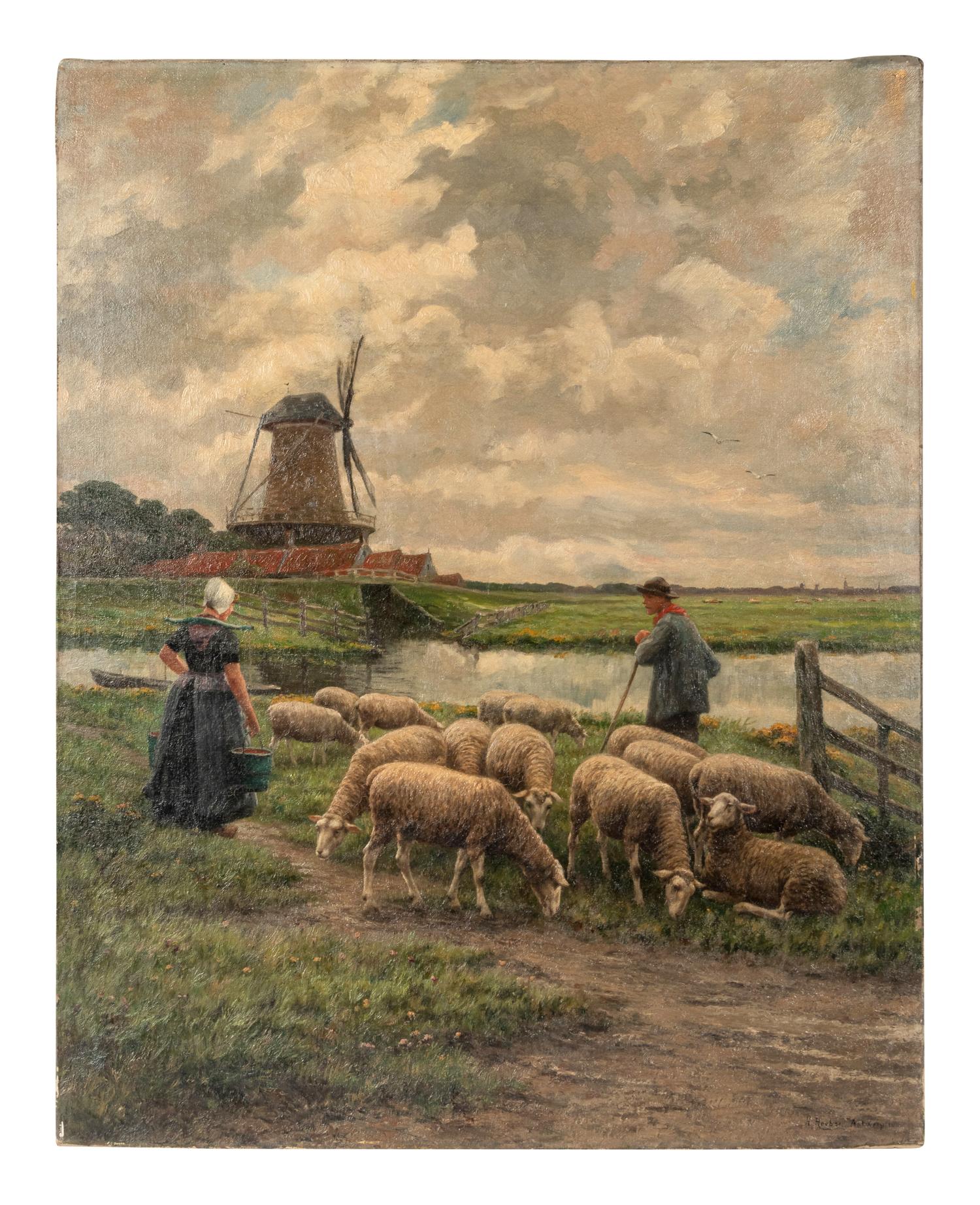 Pastoral Landscape with Windmill