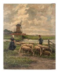 Pastoral Landscape with Windmill