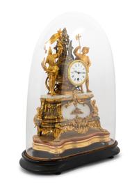 A Gilt Metal Mantel Clock