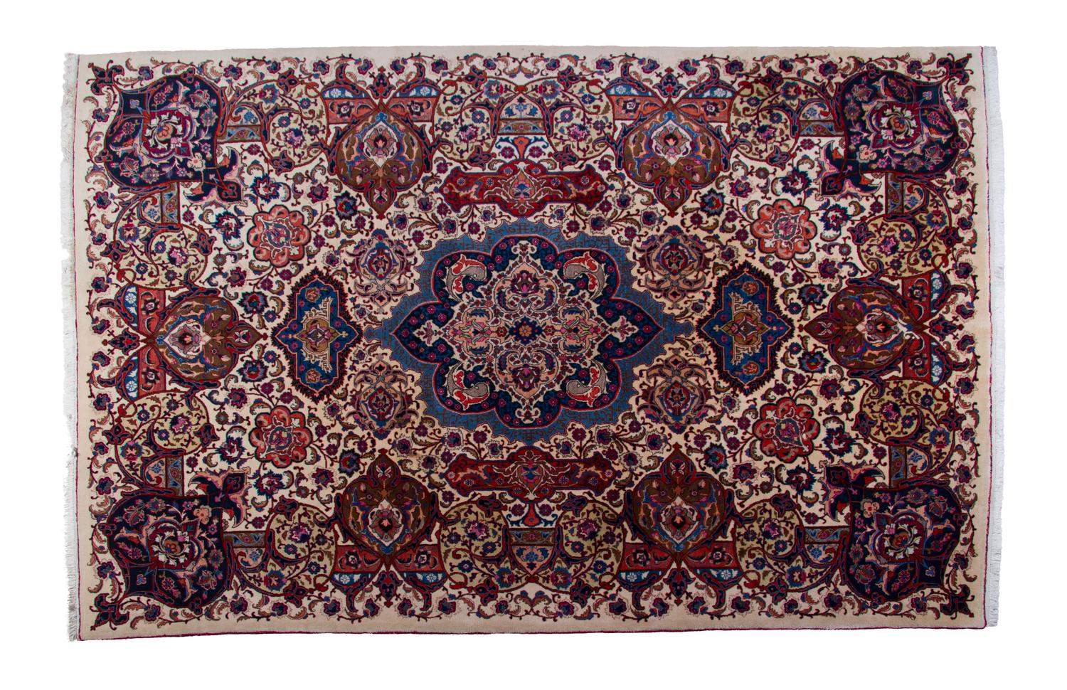 A Kashmir Wool Rug, 11 feet 2 inches x 7 feet 10 inches.