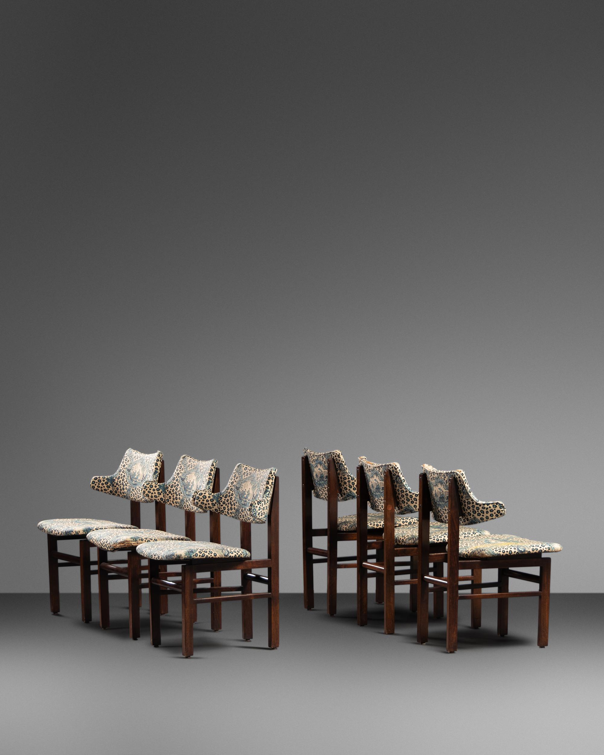 Set of Six Dining Chairs, model 675, Dunbar, USA